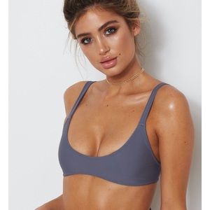 White Fox Boutique Isla bikini top / steel gray